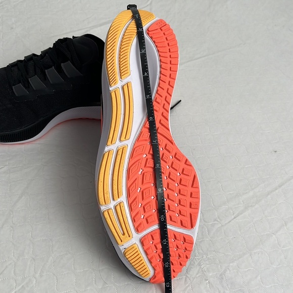 Nike Air Zoom Pegasus 37 black neon orange running sneakers - Picture 9 of 9